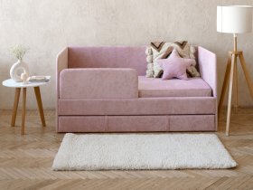 Диван-кровать Happy (розовый) в Кысыл-Сыре - kysyl-syr.mebel-nsk.ru | фото