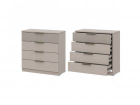 Комод 4 ящика (ЛДСП/МДФ) Эккервуд (меланж) в Кысыл-Сыре - kysyl-syr.mebel-nsk.ru | фото