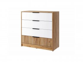 Комод КМ-001 Ивис (дуб крафт золотой/белый) в Кысыл-Сыре - kysyl-syr.mebel-nsk.ru | фото
