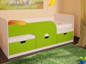 Кровать детская с ящиками 1,86 Минима пазл в Кысыл-Сыре - kysyl-syr.mebel-nsk.ru | фото