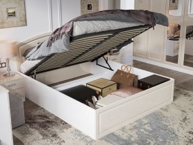 Кровать двуспальная 1,6 м Венеция КРМП-160 с подъемным механизмом в Кысыл-Сыре - kysyl-syr.mebel-nsk.ru | фото