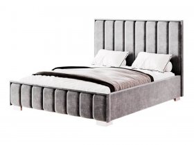 Кровать двуспальная с под.мех. 1,6м Мирабель (графит) в Кысыл-Сыре - kysyl-syr.mebel-nsk.ru | фото