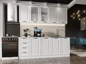 Кухонный гарнитур Агава 2,0 м (акация белая) в Кысыл-Сыре - kysyl-syr.mebel-nsk.ru | фото