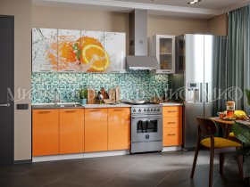 Кухонный гарнитур Апельсин в Кысыл-Сыре - kysyl-syr.mebel-nsk.ru | фото