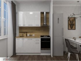 Кухонный гарнитур МДФ Выгодно и точка 1,5 м (белый глянец) в Кысыл-Сыре - kysyl-syr.mebel-nsk.ru | фото