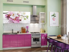 Кухонный гарнитур Орхидея (сиреневый) в Кысыл-Сыре - kysyl-syr.mebel-nsk.ru | фото