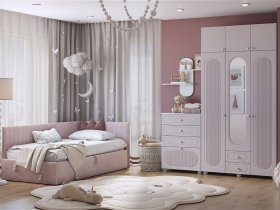 Модульная детская Милана (белое дерево/сакура) в Кысыл-Сыре - kysyl-syr.mebel-nsk.ru | фото