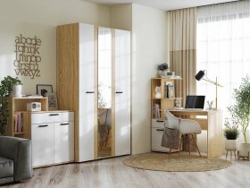 Модульная детская Санса (дуб сонома/белый) в Кысыл-Сыре - kysyl-syr.mebel-nsk.ru | фото