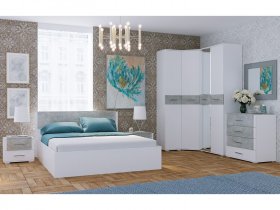 Модульная спальня Бьянка (белый/бетон) в Кысыл-Сыре - kysyl-syr.mebel-nsk.ru | фото