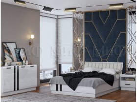 Модульная спальня Магнолия  (белый глянец) в Кысыл-Сыре - kysyl-syr.mebel-nsk.ru | фото