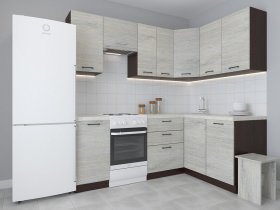 Модульная угловая кухня 1,4м*2,1м Лада (пикард) в Кысыл-Сыре - kysyl-syr.mebel-nsk.ru | фото