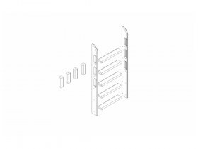 Пакет №10 Прямая лестница и опоры для двухъярусной кровати Соня в Кысыл-Сыре - kysyl-syr.mebel-nsk.ru | фото
