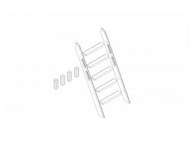Пакет №11 Наклонная лестница и опоры для двухъярусной кровати Соня в Кысыл-Сыре - kysyl-syr.mebel-nsk.ru | фото