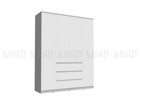 Шкаф 1600 с ящиками Челси (белый) в Кысыл-Сыре - kysyl-syr.mebel-nsk.ru | фото