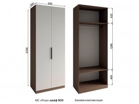 Шкаф 900 Роза (орех франклин карамельный/бежевый скин) в Кысыл-Сыре - kysyl-syr.mebel-nsk.ru | фото