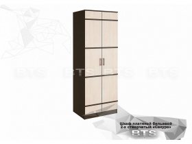 Шкаф двухстворчатый платяной-бельевой Сакура (BTS) в Кысыл-Сыре - kysyl-syr.mebel-nsk.ru | фото