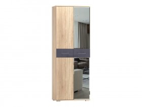 Шкаф двухстворчатый с зеркалом Бьянка (Хандис) в Кысыл-Сыре - kysyl-syr.mebel-nsk.ru | фото