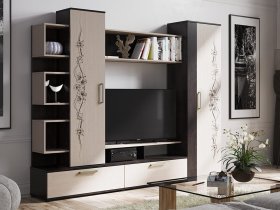 Стенка «Дакота» (венге/дуб молочный) в Кысыл-Сыре - kysyl-syr.mebel-nsk.ru | фото