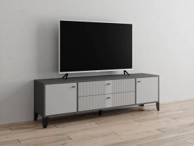 Тумба под ТВ Парус-10 (графит/светло-серый) в Кысыл-Сыре - kysyl-syr.mebel-nsk.ru | фото