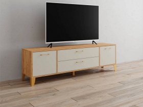 Тумба под ТВ Парус-13 (дуб крафт золотой/кашемир) в Кысыл-Сыре - kysyl-syr.mebel-nsk.ru | фото